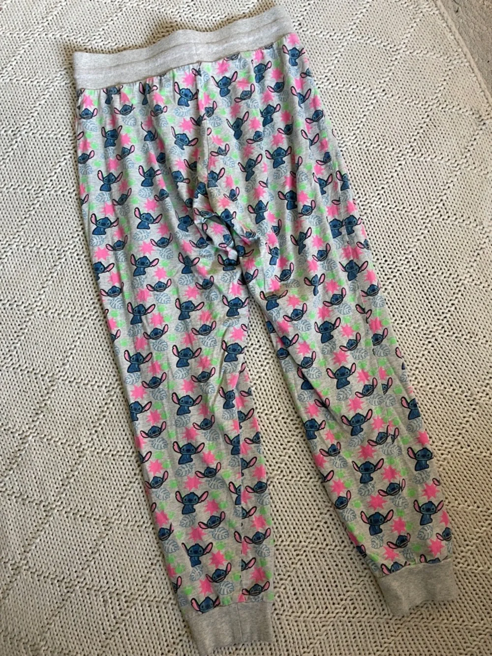 Disney Stitch Pajama Set Medium Crop Top Joggers Lilo Stitch Sleepwear - Picture 4 of 7